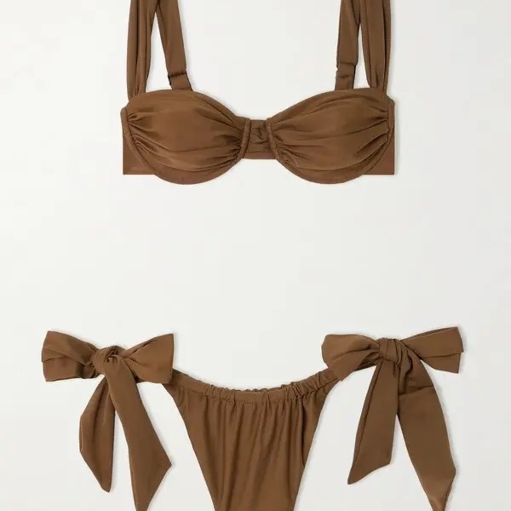 FAITHFULL THE BRAND Sol and Costa ruched stretch-REPREVE® bikini